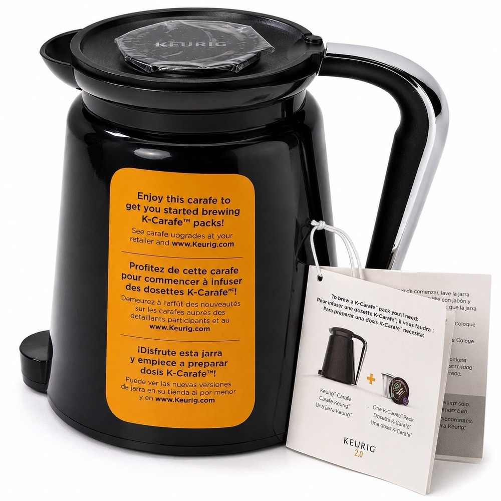 Keurig 2.0 Carafe 32oz Black Replacement Thermal Carafe Coffee Brewer NEW